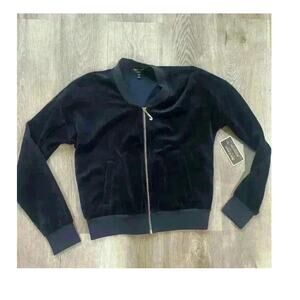 Juicy Couture Velour Westwood Jacket, Varsity style, women’s XXS, NWT, Zip Up